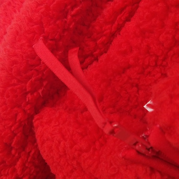 NEW! Women's Wondershop Faux Shearling Matching Family Half Zip Pullover, Red - Picture 10 of 14